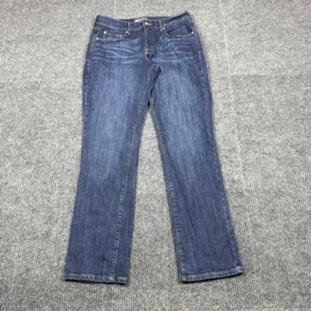 Levis 505 Straight Leg Jeans Womens Size 8M/W29 Dark Wash Blue Denim 15505-0111